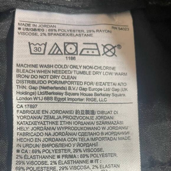 Banana Republic Women Pants 4 Black Pin Stripe Rayon Elastic Waist Office Work - Picture 7 of 8